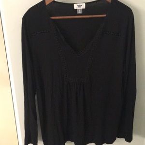 Fun black boho top